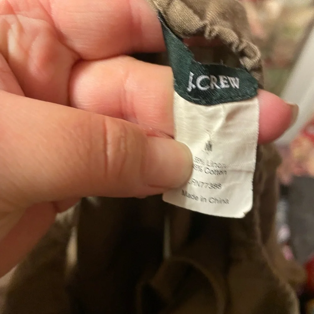 J.Crew Brown Linen Swim Cover Dress